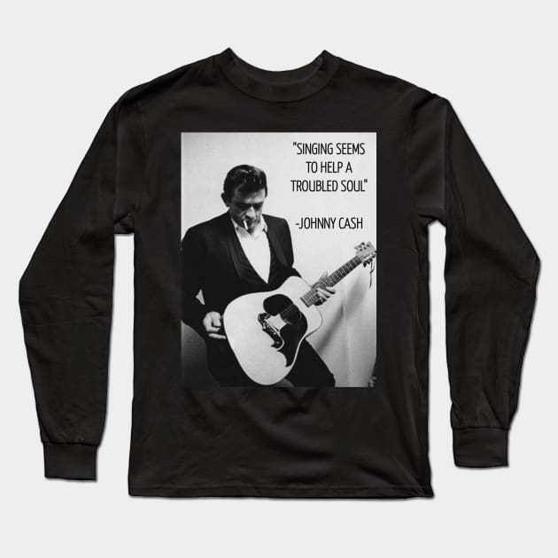 Johnny Cash l 1932 Long Sleeve T-Shirt by Nakscil